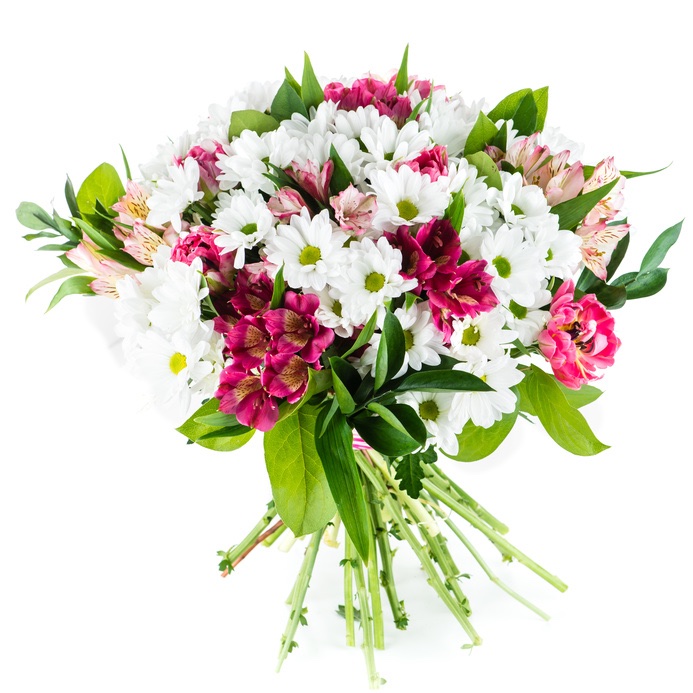 bouquet crisantemi ed alstromeria