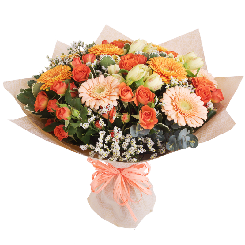 bouquet pink orange