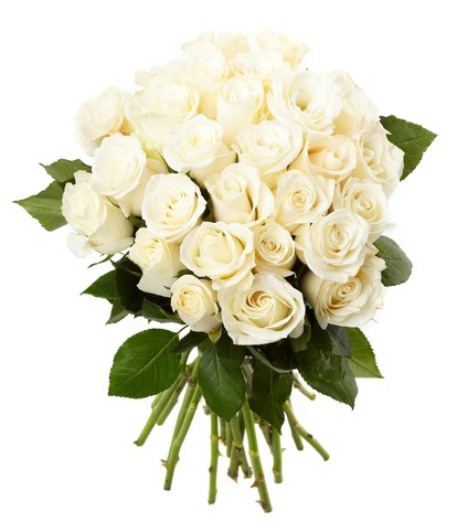 bouquet di roselline bianche